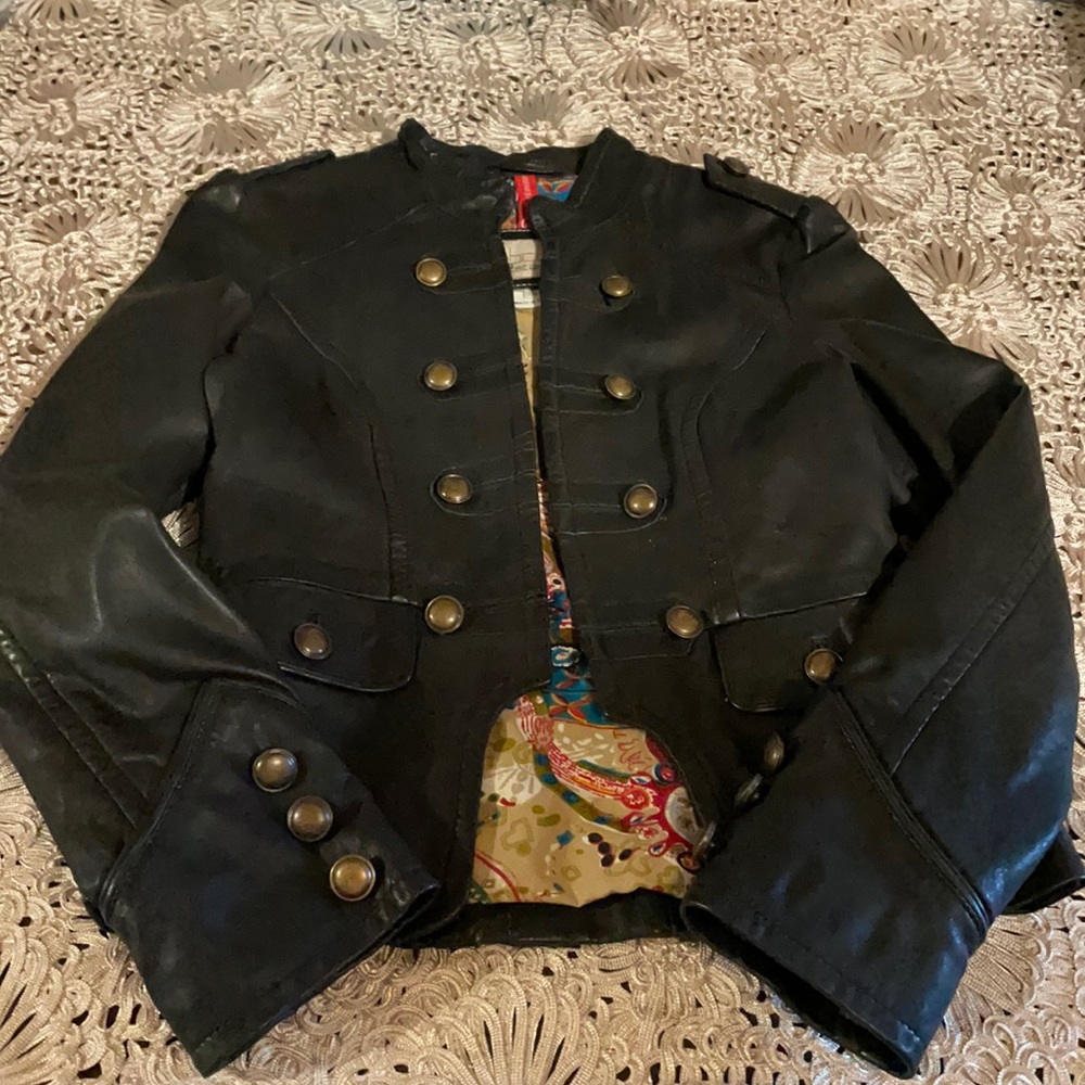 Bod Christensen leather military jacket